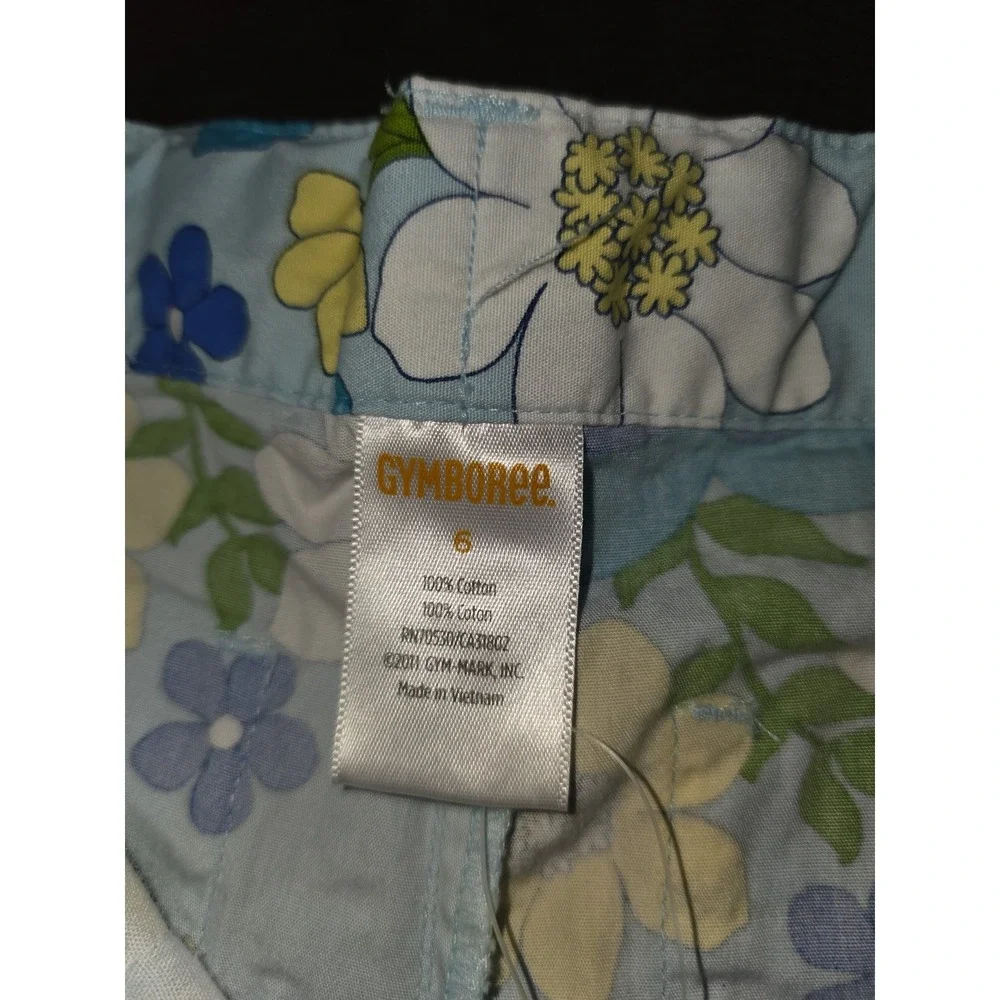 Gymboree sea splash floral‎ fish shorts size 6